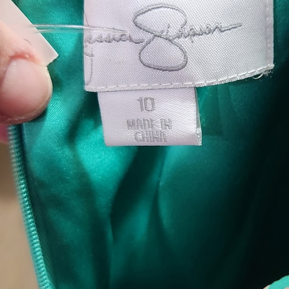 NWT Beautiful Jessica Simpson Green and Orange Dress sz 10 (BIN N) - Picture 5 of 7